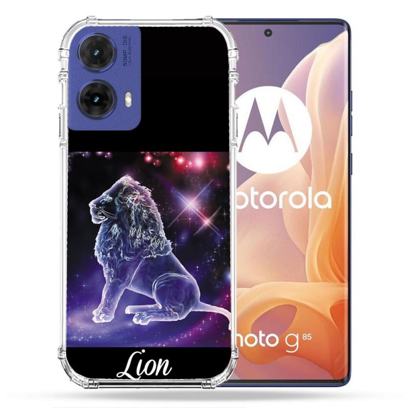 Coque Renforcée Pour Motorola G85 5G Signe Zodiaque 2 Lion
