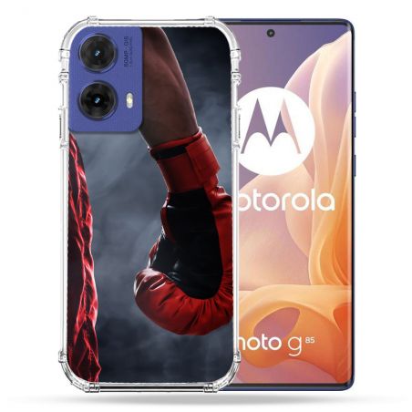 Coque Renforcée Pour Motorola G85 5G Sport Boxe Gant Rouge