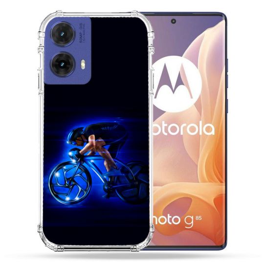 Coque Renforcée Pour Motorola G85 5G Sport Cyclisme Bleu