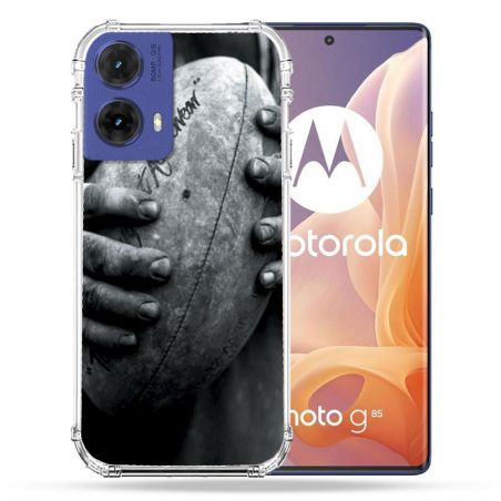 Coque Renforcée Pour Motorola G85 5G Sport Rugby Ballon Vintage