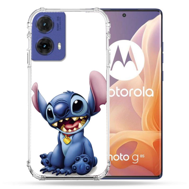 Coque Renforcée Pour Motorola G85 5G Stitch Blanc