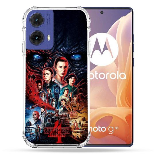 Coque Renforcée Pour Motorola G85 5G Stranger Things Affiche 4