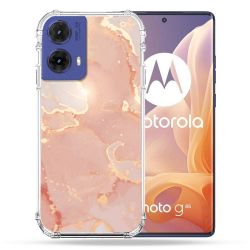 Coque Renforcée Pour Motorola G85 5G Texture Marbre Rose