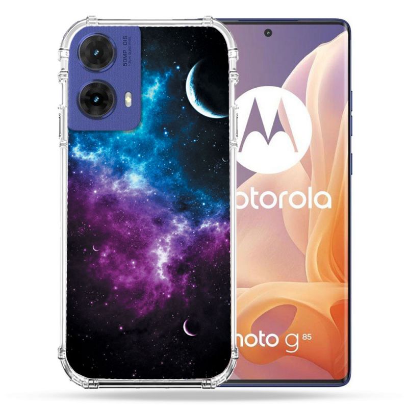 Coque Renforcée Pour Motorola G85 5G Univers Bleu Violet