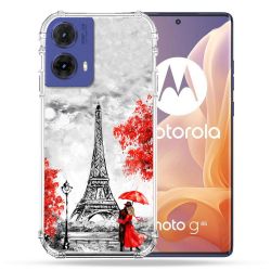 Coque Renforcée Pour Motorola G85 5G Voyage France Paris Rouge