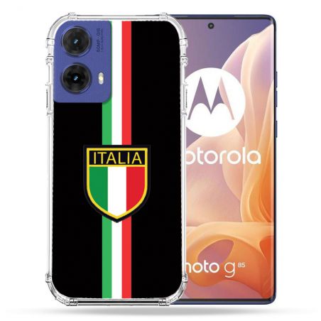 Coque Renforcée Pour Motorola G85 5G Voyage Italie 3 Noir