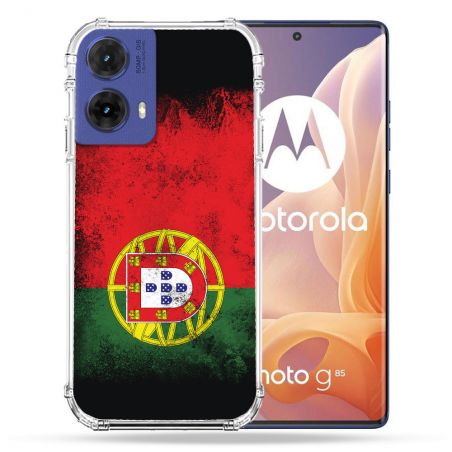 Coque Renforcée Pour Motorola G85 5G Voyage Portugal Drapeau