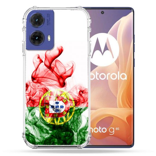 Coque Renforcée Pour Motorola G85 5G Voyage Portugal Flamme