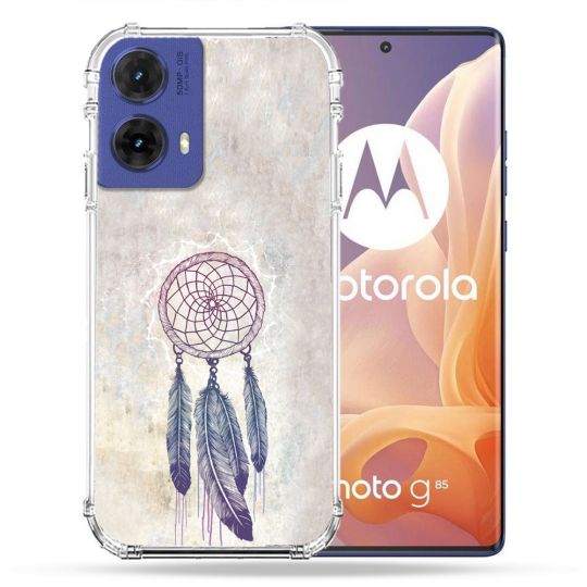 Coque Renforcée Pour Motorola G85 5G Zen Attrape Reve Blanc