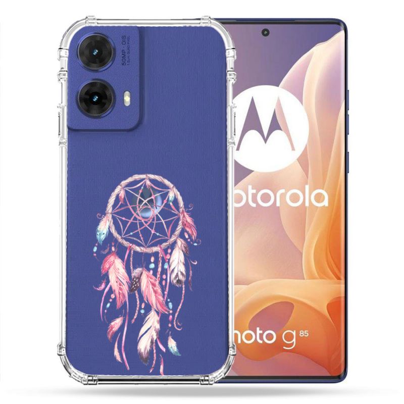 Coque Renforcée Transparente Pour Motorola G85 5G Attrape Reve Rose
