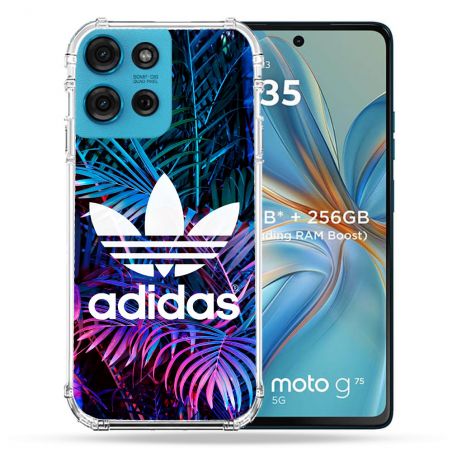 Coque Renforcée Pour Motorola G75 5G Adidas Palmier