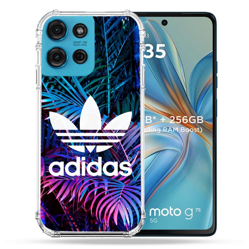 Coque Renforcée Pour Motorola G75 5G Adidas Palmier