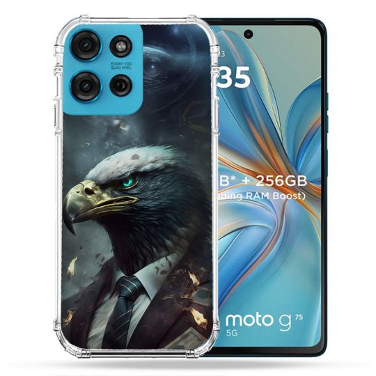 Coque Renforcée Pour Motorola G75 5G Animal Aigle Business