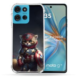 Coque Renforcée Pour Motorola G75 5G Animal Chat America