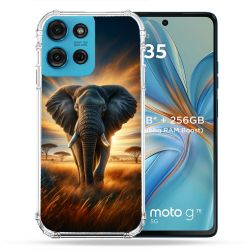 Coque Renforcée Pour Motorola G75 5G Animal Elephant Savane
