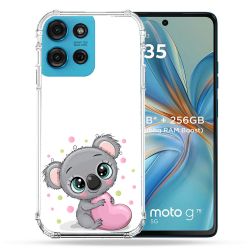 Coque Renforcée Pour Motorola G75 5G Animal Koala Cœur