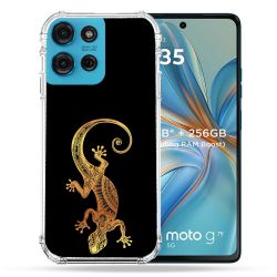 Coque Renforcée Pour Motorola G75 5G Animal Lezard Noir