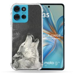 Coque Renforcée Pour Motorola G75 5G Animal Loup Hurlement