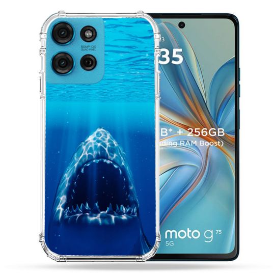 Coque Renforcée Pour Motorola G75 5G Animal Requin Dent