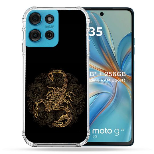 Coque Renforcée Pour Motorola G75 5G Animal Scorpion Fresque
