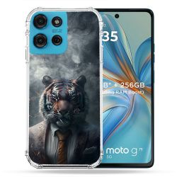 Coque Renforcée Pour Motorola G75 5G Animal Tigre Business