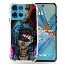 Coque Renforcée Pour Motorola G75 5G Arcane Jinx Bleu
