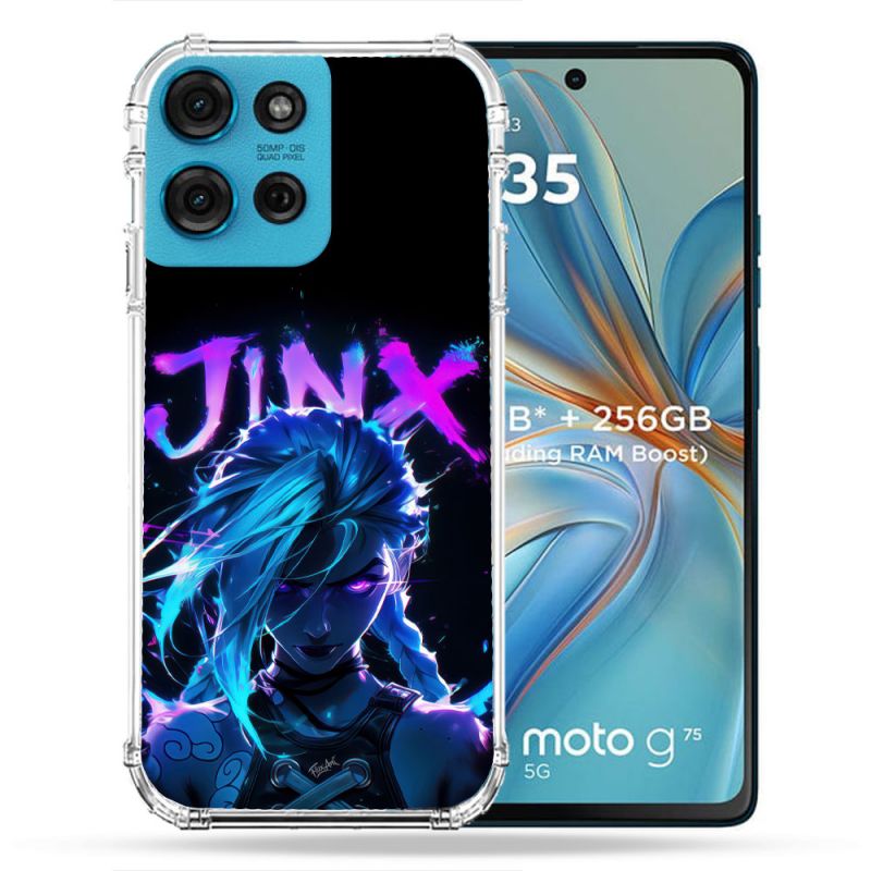Coque Renforcée Pour Motorola G75 5G Arcane Jinx Night
