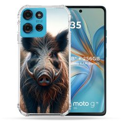Coque Renforcée Pour Motorola G75 5G Chasse Sanglier Attaque