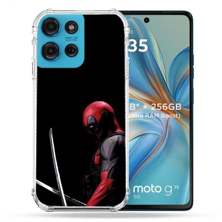 Coque Renforcée Pour Motorola G75 5G Deadpool Epee
