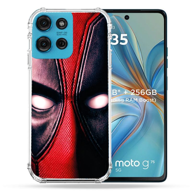 Coque Renforcée Pour Motorola G75 5G Deadpool Yeux