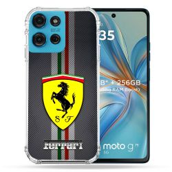 Coque Renforcée Pour Motorola G75 5G Ferrari Carbone