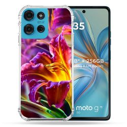 Coque Renforcée Pour Motorola G75 5G Fleur Lys Color