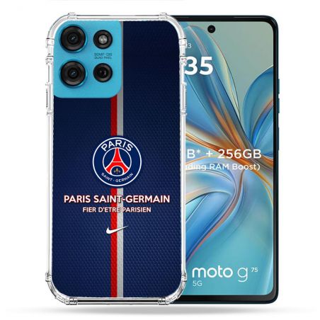 Coque Renforcée Pour Motorola G75 5G Foot PSG Fier