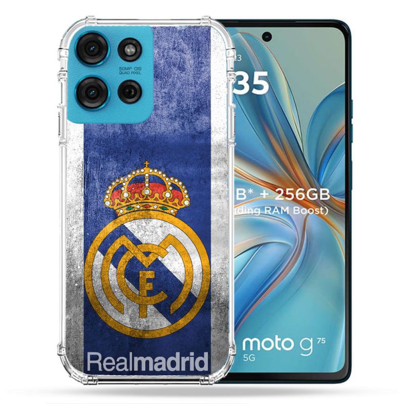 Coque Renforcée Pour Motorola G75 5G Foot Real Madrid