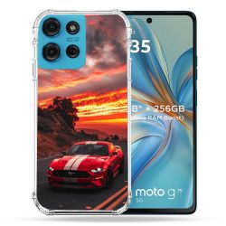 Coque Renforcée Pour Motorola G75 5G Ford Mustang GT500 Rouge