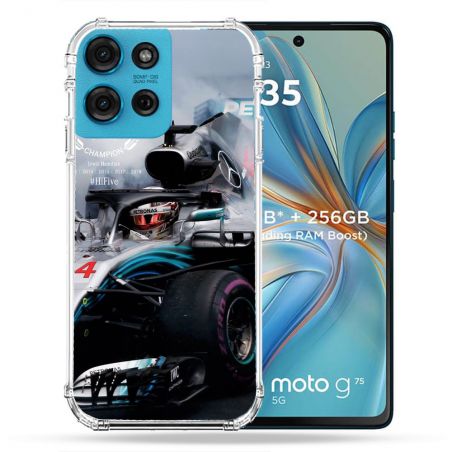 Coque Renforcée Pour Motorola G75 5G Formule 1 F1 Mercedes Petronas