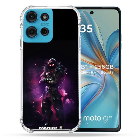 Coque Renforcée Pour Motorola G75 5G Fortnite Raven