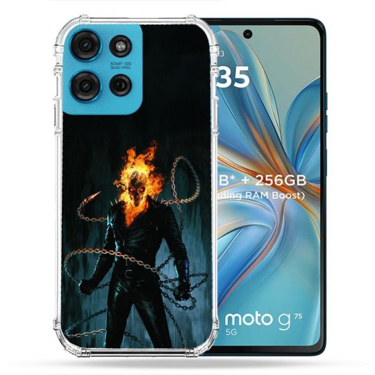 Coque Renforcée Pour Motorola G75 5G Ghost Rider
