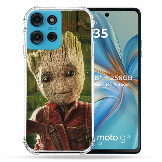 Coque Renforcée Pour Motorola G75 5G Groot Vert