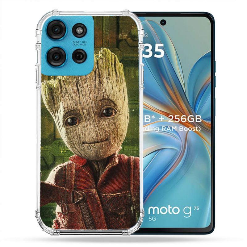 Coque Renforcée Pour Motorola G75 5G Groot Vert