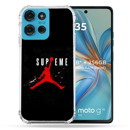 Coque Renforcée Pour Motorola G75 5G Jordan Supreme Noir