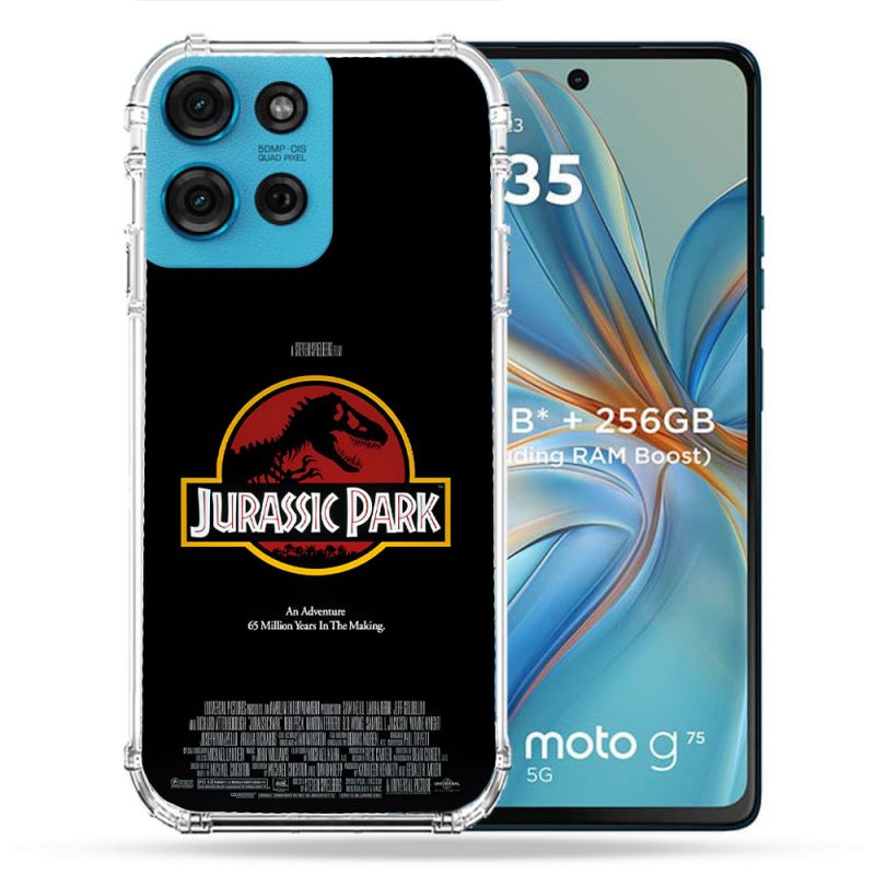Coque Renforcée Pour Motorola G75 5G Jurassic Park Affiche