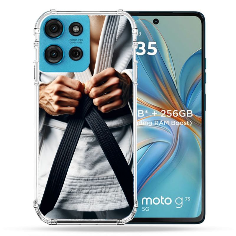 Coque Renforcée Pour Motorola G75 5G Kimono Ceinture