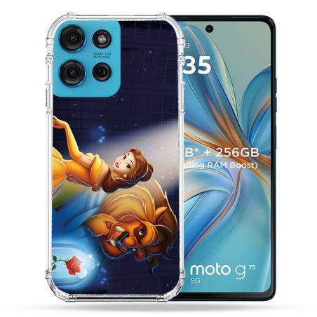 Coque Renforcée Pour Motorola G75 5G La Belle et La Bête