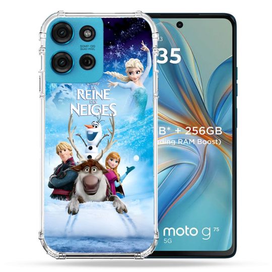 Coque Renforcée Pour Motorola G75 5G La Reine Des Neiges
