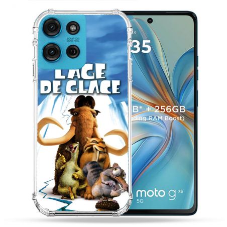 Coque Renforcée Pour Motorola G75 5G L'âge de Glace Affiche