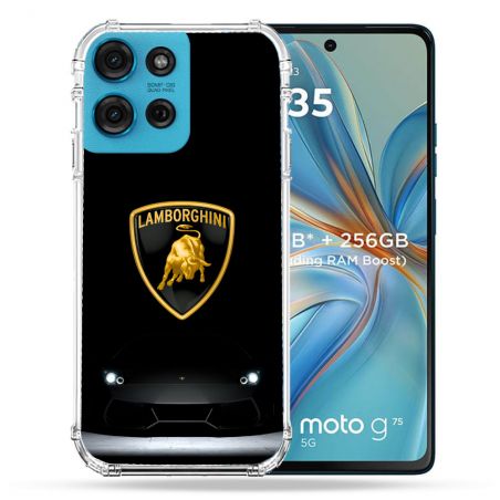 Coque Renforcée Pour Motorola G75 5G Lamborghini Noir