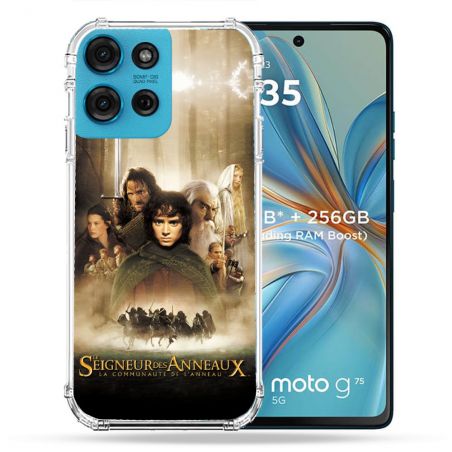 Coque Renforcée Pour Motorola G75 5G Le seigneur Des Anneaux Affiche