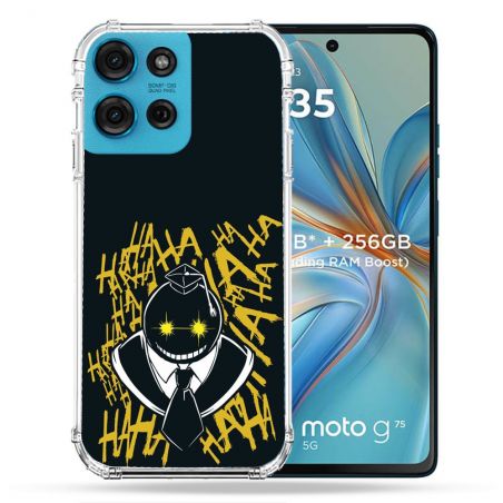 Coque Renforcée Pour Motorola G75 5G Manga Assassination Classroom Kuro Noir