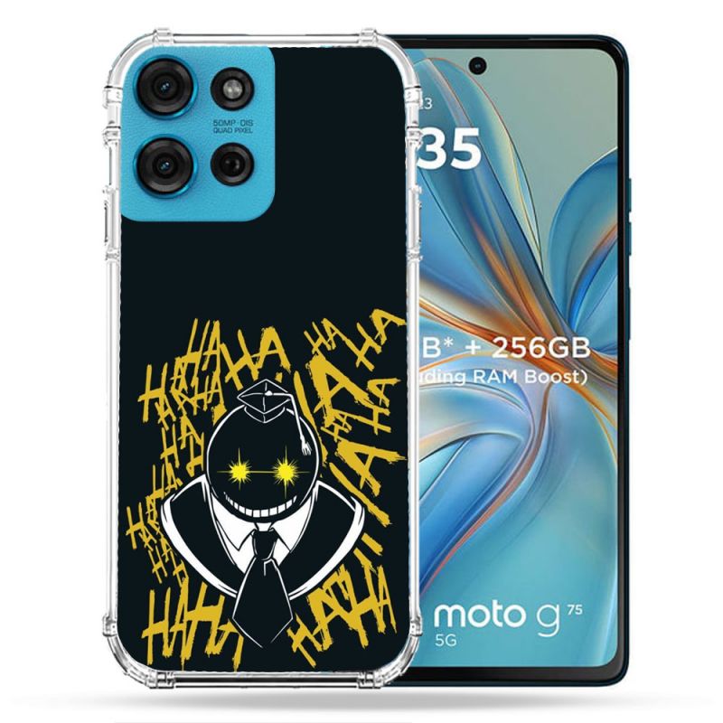 Coque Renforcée Pour Motorola G75 5G Manga Assassination Classroom Kuro Noir